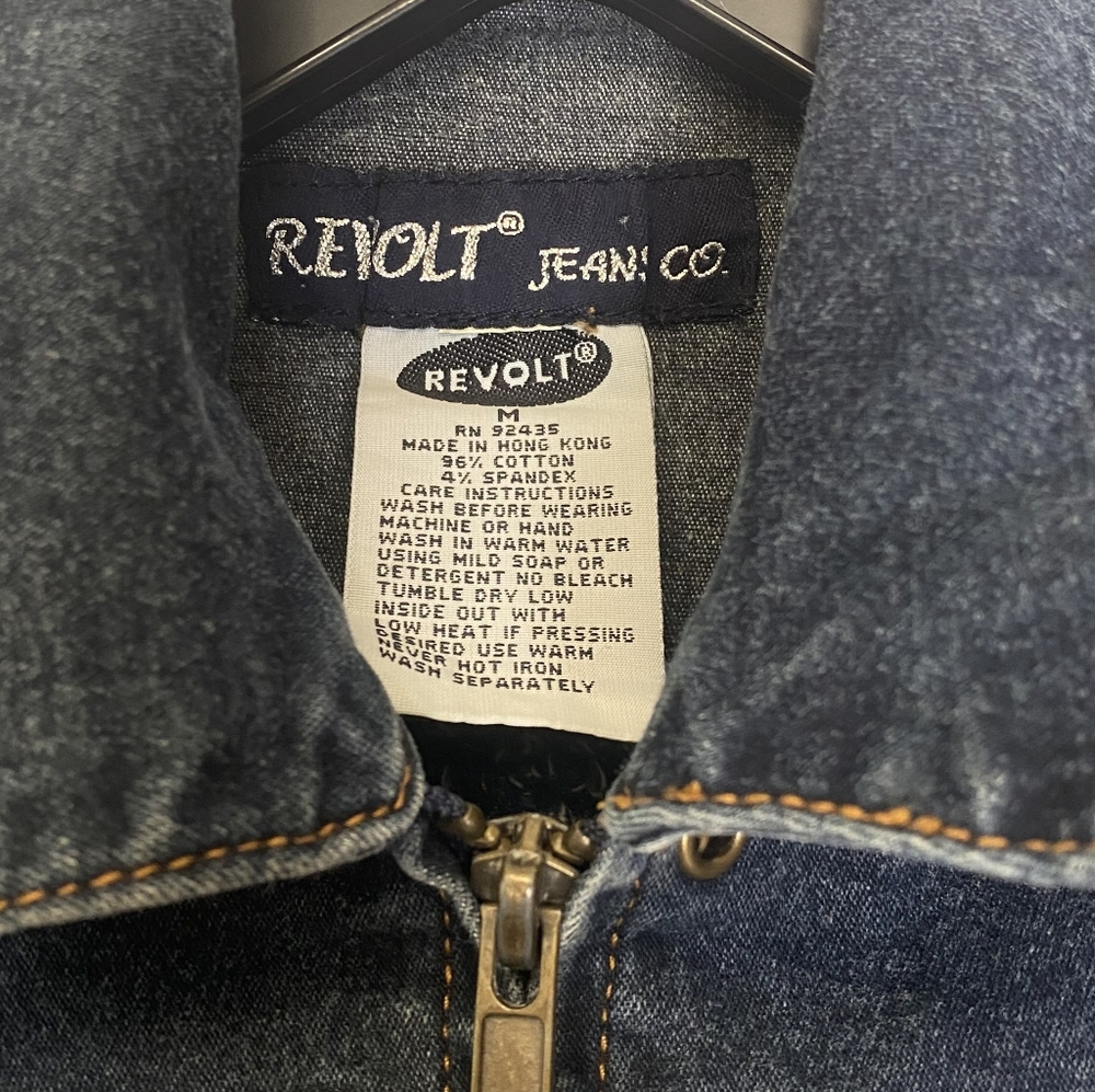 Vintage 90's Dark Wash Denim Jeans Jumpsuit - Picture 8 of 8